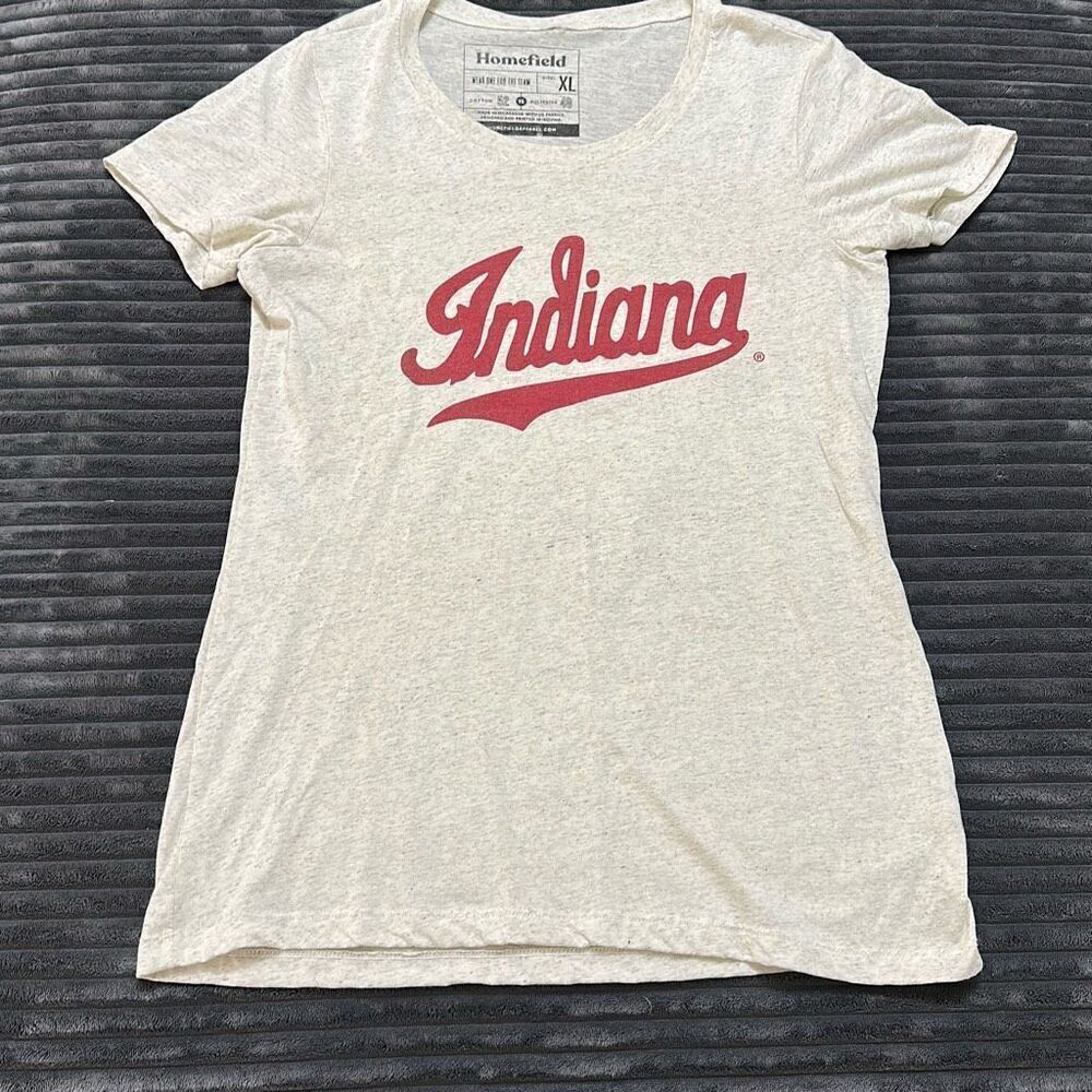 Indiana Hoosiers Homefield Vintage Script Tri-Blend T-Shirt - Heathered Oatmeal